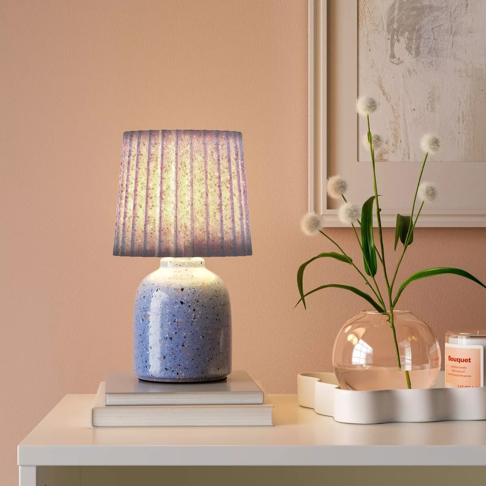 Elegant Blue Speckled Table Lamp